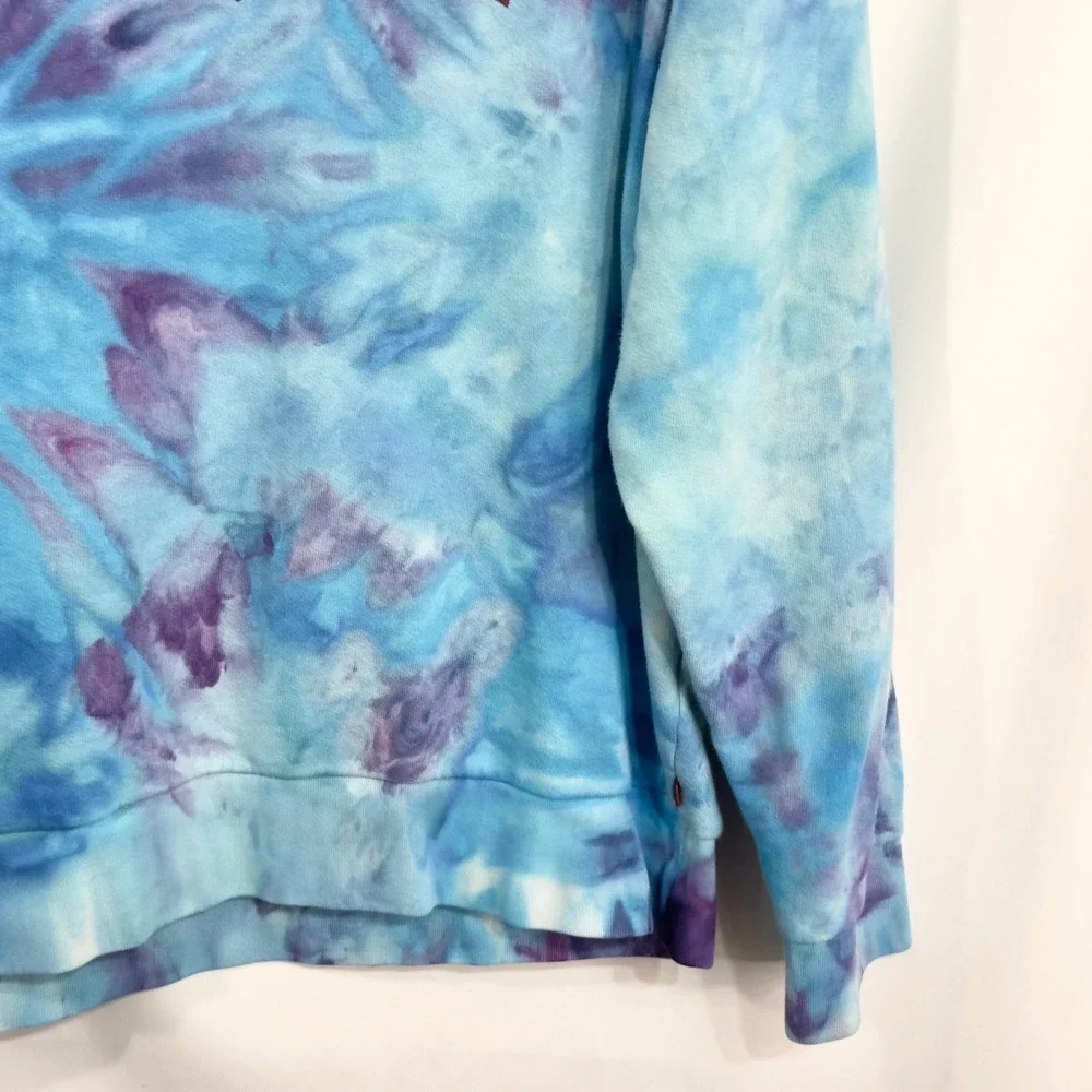 Levis XL Sweatshirt Handmade Tie Dye Crew Neck Pullover Blue Purple 1660 - Picture 6 of 8